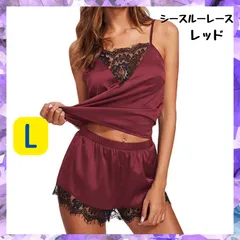 【残り1点】シースルーレース　ローズレッド　可愛い　レディース　韓国　パジャマ