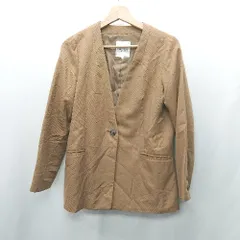 ◇ ⊇ Te chichi テチチ 裏地あり 長袖 テーラードジャケット サイズF ブラウン レディース E  【1502030000771】