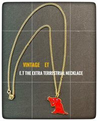 Vintage　ET　E.t the Extra Terrestrial Necklace　RED　1970年代　ET　ヴィンテージネックレス