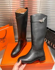 エルメスHERMES乗馬ブーツカンガルー本皮
