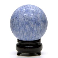 デュモルティエライト　50ｍｍ丸玉　台座付き_[NO.2]　☆天然石　スフィア　置石