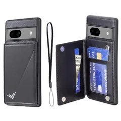 お洒落シンプル 軽量 ）手作り 耐久性 ブラック （ カード収納 スマホバックカバー スタンド機能付き GOOGLE 財布型 対応 8A 落下防止 Pixel ソフトバンク Google ピクセル8aケース 手帳型ケース 】背面カード pixel8a Anti