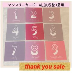 2503【即日発送】♡大人気♡マンスリーカード　月齢カード　アルバス整理用
