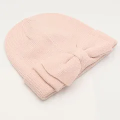 未使用品 ケイトスペード ピンク ウール30％ レディースニット帽 OGH 2000000