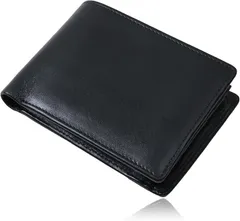 Gallery Qualier[ギャラリークオリエ] 手に馴染むこだわりのフィット感 高級エチオピア高原羊革 熟練の革職人が作る スキミング防止 財布 メンズ 2つ折り 日本 ブランド シープ タンポナート 本革 黒 ブラック(Black)