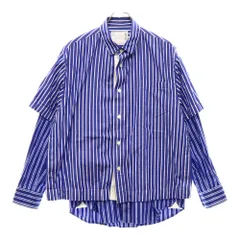 Sacai ストライプ シャツ | ブルー | FARFETCH JP
