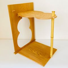 桐 丸卓 利休好 紙箱 茶道具 利休好 丸卓 桐製 高さ45cm 紙箱 虫食いあり 茶道具 棚物