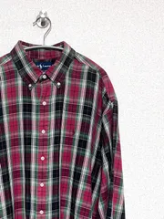 【Ralph Lauren】90s L/S BLAKE マドラスチェック ライトネルシャツ XL ラルフローレン 古着