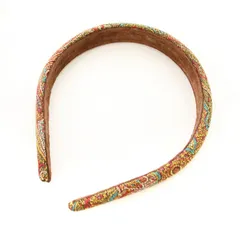 エトロ ETRO ヘアアクセサリー カチューシャ 総柄 ペイズリー柄 茶 /MMのサムネイル