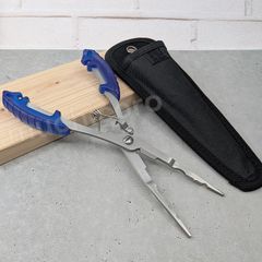 フィッシングプライヤー ロングノーズ 21cm 釣り ペンチ 先端 長い ガン玉潰し 針外し PEライン カッター 釣り用 釣具
