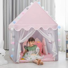 xinxin-homeキッズテント お城 テント 子供用テント 簡易テント おもちゃ プリンセスの城型 組み立て簡単 ハウス 室内 折り畳み式 LEDライト お誕生日 室内遊具 クリスマス 入園祝い おもちゃハウス 秘密基地 出産祝い プレゼントに最適