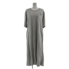 ロデオクラウンズワイドボウル RODEO CROWNS WIDE BOWL RCWB ワンピース HEAVY WEIGHT COTTON 丸首 胸ポケ 半袖 ロング丈 グレー M