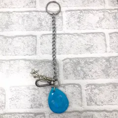 【福祉施設制作】山桜うさぎ作　バックキーチェーン　「クラゲ②　 レジン制作」NO.3321　T