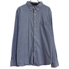 NAUTICA 長袖 無地シャツ XL ブルー ノーティカ ボタンダウン ビッグサイズ 胸ポケット ワンポイント 古着卸 アメリカ仕入 a701-5176のサムネイル