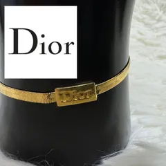 ChristianDior クリスチャン・ディオール ロゴ スネークチェーン ブレスレット ゴールドカラー