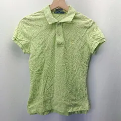 ◇ POLO RALPH LAUREN ポロ ラルフローレン THE SKINNY POLO 半袖 ポロシャツ サイズM ライトグリーン レディース E  【1404240016545】