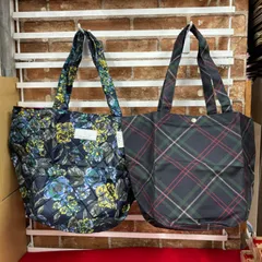 ローリーズファーム　大人チェック柄トート・花柄キルティング特大トート s