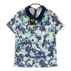 サイズ：MD UNDER ARMOUR アンダーアーマー 1370133 襟付 半袖Tシャツ 総柄 グリーン系 [240101433698] ゴルフウェア レディース ストスト