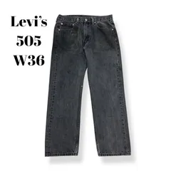 エジプト製　Levi's　リーバイス505　デニムパンツ　ジーンズ　ジーパン　テーパード　ジッパーフライ　ボトムス　古着　スミクロ系　W36 L32