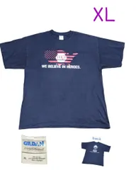 Intrepid プリント半袖Tシャツ　古着　ギルダン　XL ネイビー　h42　h42