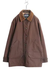 【お得なクーポン配布中!】 90s ランズエンド ダック ハンティング ジャケット レディース L 古着 オールド カバーオール フィールド コート チェック ライナー付き 茶