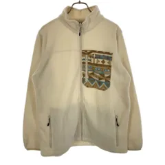 コロンビア 長袖 アウトドア フリースジャケット XL ホワイト Columbia レディース 古着 【240211】