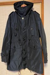 バーバリーブラックレーベル　モッズコート　ブルー　美品