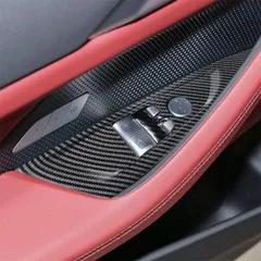 スポーティ全開♪ BMW カーボン ルック ウインドウスイッチ パネル カバー G83 M4 カブリオレ コンペティション M トラックパッケージ 左H 19280のサムネイル