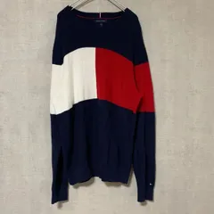TOMMY HILFIGER 長袖ニット/セーター ネイビー【メンズXL】