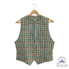 ☆美品☆ WACOAL ワコール トップス ベスト シンプル おしゃれ 袖なし レディース チェック柄 11 日本製 901-13559 送料無料 古着のサムネイル