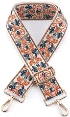 新品 [Estimation エスティメイション] ショルダーストラップ バッグ ショルダー ベルト 肩掛け 幅広 太め ワイド 単品 付け替え 交換用 肩紐 柄 刺繍 BAG STRAP SHOLDER エレガント