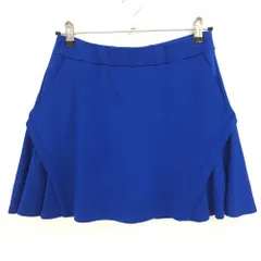 ★SALE価格★【超美品】ジャックバニー スカート ブルー メッシュ調 ウエストゴム レディース 2(L) ゴルフウェア 2023年モデル Jack Bunny