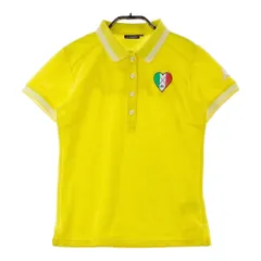 サイズ：M KAPPA GOLF カッパゴルフ  半袖ポロシャツ  イエロー系 [240101334303]# ゴルフウェア レディース ストスト