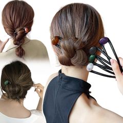 新品 TheFirstGrain かんざし U字型 5本セット 簪 U字かんざし Uピン 髪留め 髪飾り ヘアアクセサリー フェイクストーン