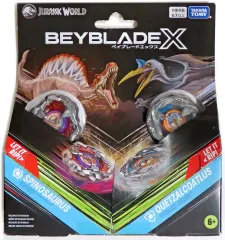 【中古】おもちゃ BX-00 ダブルスターター ジュラシック・ワールド スピノサウルス/ケツァルコアトルス 「BEYBLADE X」 B4ストア＆タカラトミーモール＆セブンネット限定