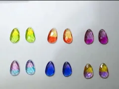 ハンドメイドアクセサリー　一粒バイカラー　【No.072】