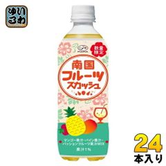 伊藤園 不二家 南国フルーツスカッシュ 500ml ペットボトル 24本入 炭酸飲料 熱中症対策 数量限定