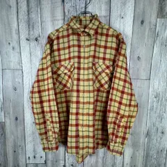 OLD UNIQLO 90s ユニクロ 長袖 厚地 肉厚 チェック ネルシャツ メンズ L サイズ