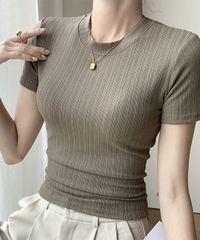 【韓国系 ファッション DAZ】 無地Tシャツ 半袖 レディース 薄手