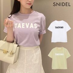 【爆速配送】【SALE30%OFF】【即納】 スナイデル SNIDEL トップス 25春夏 ORGANICSゴシックロゴTシャツ ミドル丈 半袖 Tシャツ swct252129