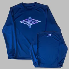 新品 バスケ ロンT ネイビー ドライ 長袖 バスケットボール メンズ レディース キッズ ジュニア ミニバス ロングスリーブTシャツ サイズ 140 150 SS S M L LL 紺 MASTERING