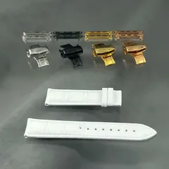 マットホワイト アップルウォッチ 本革 レザーベルト