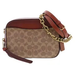 【中古】 COACH （コーチ） ｼｸﾞﾈﾁｬｰ ｶﾒﾗﾊﾞｯｸﾞ バッグ ショルダー/メッセンジャーバッグ Signature Brown ブラウン leather レザー 31208 used:A