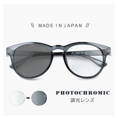 【新品】 日本製 調光サングラス PLAGLA:R PGR-02 CLEAR GREY / CLEAR to GREY プラグラ 調光 レンズ サステナブル SDGs エシカル ファッション リサイクル エコ ボストン型 クリア グレー フレーム