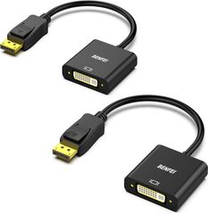 【数量限定】- - DVI DVI 変換コネクタ シングルリンクアダプター、DisplayPort(ディスプレイポート) (オス DVI-D - DisplayPort メス、逆方向に非対応) 2個 Lenovo、Dell、HP BENFEI およびその他のブ