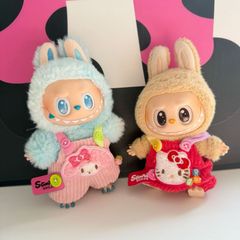 THE MONSTERS LABUBU服（2着セット）（オーダー受付後手配） ラブブ LABUBU 着せ替え服 3点セット メガネ付き ブラック