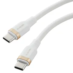 エレコム USB Type C ケーブル 0.15m 短い 100W PD対応 高速充電 シリコン素材 なめらか やわらか 【 MacBook/iP