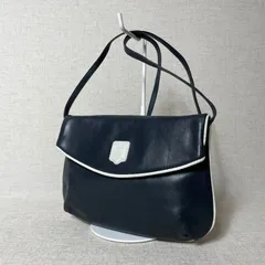 2504-191｜美品｜セリーヌ ショルダーバッグ レザー ネイビー トリオンフ