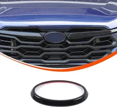 Sauicemy 互換品スバル クロストレック 2024年～2025年に対応 エンブレム装飾カバー 車のロゴ パネル 保護カバー リングアクセサリー リング装飾ステッカー リングカバー 前＆後ロゴリング カー用品(前のロゴ/光沢のあるブラック)