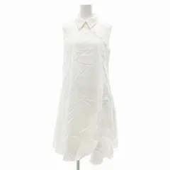 Z＊アディアム＊ノースリーブワンピース 膝丈 ホワイト白 リボン 清楚 日本製 Z＊アディアム＊ノースリーブワンピース 膝丈 ホワイト白 リボン